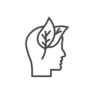 Green Icon Set 'i düşün. Eko Bitki temelli Teknoloji sembolü arka planı siyah doldurulmuş ve ana hatlarıyla çizilmiş. Sürdürülebilir Eko Gelecek İşareti.