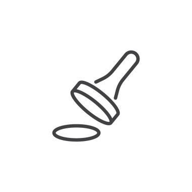 Lastik Damga Simgesi Seti. Siyah Dolu ve Özet Biçimli Mühür Otorite Vektör Sembolü. Onaylı ve Güvenli İşaret.