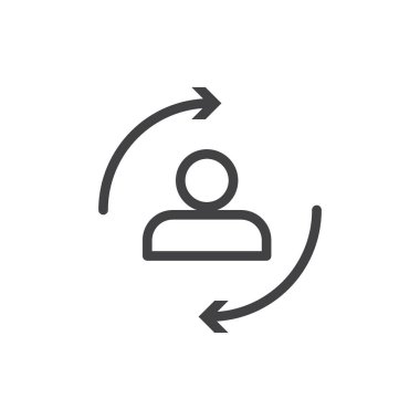 Yaşam döngüsü simgesi seti. Çember Ok Yöntemi Vektör Sembolü Siyah Dolu ve Özet Biçimli. Sonsuz Döngü İşareti.