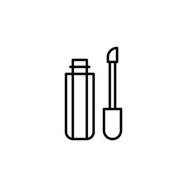 Dudak parlatıcısı seti. kadın makyajı kozmetik dudak parlatıcı vektör sembolü.