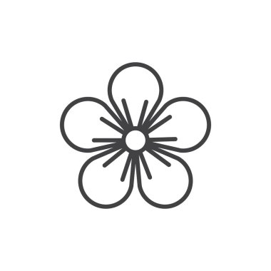 Flax Çiçek Simgesi Seti. Keten tohumu Linseed Vektör Sembolü Siyah Doldurulmuş ve Özetlenmiş Biçimli. Doğal çiçekçi keten tohumu İşareti.