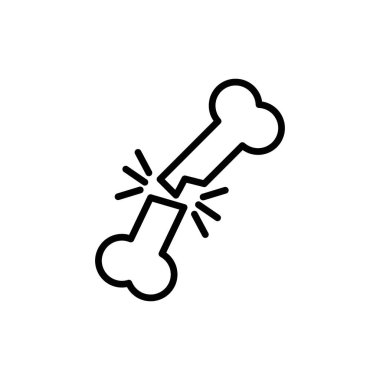 Kemik simgesi seti. Diz eklemi kemik vektörü sembolü. İnsan ortopedik Kemik piktogramı.