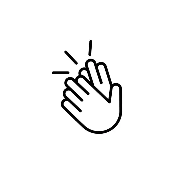 Alkışlayan Eller Simgesi Ayarlandı. Tebrik ve Tezahürat Elleri vektör sembolünü siyah doldurulmuş ve ana hatlarıyla çizilmiş bir şekilde alkış. Çak Beş El İşareti.