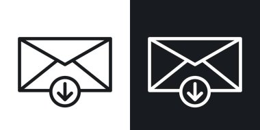 Gelen kutusu simgesi seti. E- posta kutusu indirme ok simgesi. posta kutusu web simgesi.