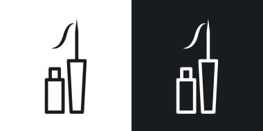 Göz kalemi simgesi ayarlandı. göz mürekkebi ürün vektör sembolü.