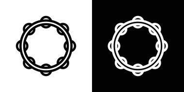 Tef Simgesi Seti. Müzik Karnavalı Davul Vektörü Sembolü Siyah Dolu ve Özet Tarzı. Ritim İşaretini Döv.