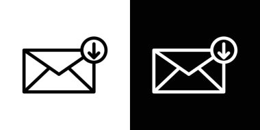 Gelen kutusu simgesi seti. E- posta kutusu indirme ok simgesi. posta kutusu web simgesi.