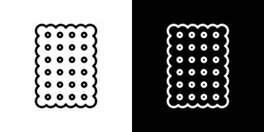 Kraker Simgesi Ayarlandı. Bisküvi Atıştırmalığı Peynir Vektör Sembolü Siyah Dolu ve Özet Tarzı. Her Isırık İşaretinin Tadını Çıkar.