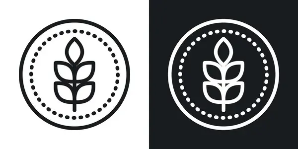 Fibre Icon Set High Fibre Food Rich Vector Symbol Black Royalty Free Stock Illustrations