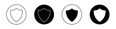 Kalkan sorgulama ikonu hazır. Gizlilik garantili kalkan vektör sembolü. Güvenlik görevlisi güçlü kalkan şekli ikonu. Güvenli güvenlik ağı imzası Dolu ve belirtilmiş biçimdeName.
