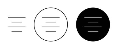 Ortadaki simge ayarlandı. metin yazı tipi tipografi merkezi vektör sembolünü siyah doldurulmuş ve çizilmiş biçiminde hizala.