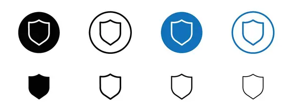 Kalkan sorgulama ikonu hazır. Gizlilik garantili kalkan vektör sembolü. Güvenlik görevlisi güçlü kalkan şekli ikonu. Güvenli güvenlik ağı imzası Dolu ve belirtilmiş biçimdeName.