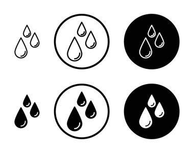 Yağmur damlası ikonu hazır. Yağ ya da su damlası vektör sembolü. Kan ya da gözyaşı izi. siyah doldurulmuş ve özetlenmiş resim damlası biçimi.