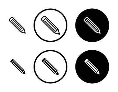 Kalem simgesi seti. vektör sembolünü çiz veya düzenle.