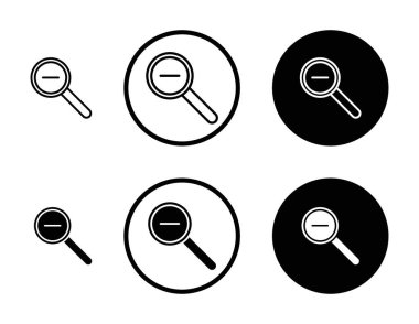 Simge ayarını büyüt. Eksi işaretli, siyah doldurulmuş ve ana hatları çizilmiş camı büyüt.