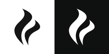 Duman ikonu hazır. Koku vektör sembolü. Sıcak buhar tabelası. gaz veya su buharı simgesi siyah doldurulmuş ve özetlenmiş biçimdeName.