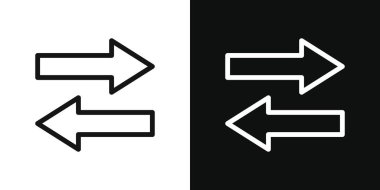Değişim simgesi seti. vektör sembolünü değiştir ya da dönüştür. Ters takas işareti. Veri aktarım işareti. Siyah doldurulmuş ve özet biçimli iki yönlü dosya takas simgesi.
