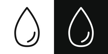 Su damlası ikonu hazır. Yağmur damlaları işareti. Kan, gözyaşı ya da yağ damlası vektör sembolü. Boya ya da süt damlası işareti. siyah doldurulmuş ve özet biçimli gözyaşı simgesi.