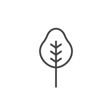 Ağaç simgesi hazır. Siyah doldurulmuş ve özetlenmiş basit meşe ağacı vektör sembolü.