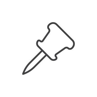 Raptiye simgesi seti. Uyarı tahtası itme vektör sembolü. kağıt başparmak pim işareti.