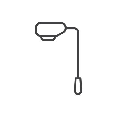 Sokak lambası ikonu hazır. Yol lambası direği vektör sembolü. Klasik sokak lambası illüstrasyonu. umumi sokak lambası işareti.