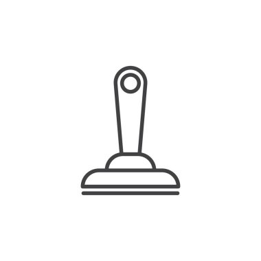 Pul simgesi ayarlandı. belge kauçuk mühür vektör sembolü. ticari onay tahta pul simgesi siyah doldurulmuş ve özet biçimli.