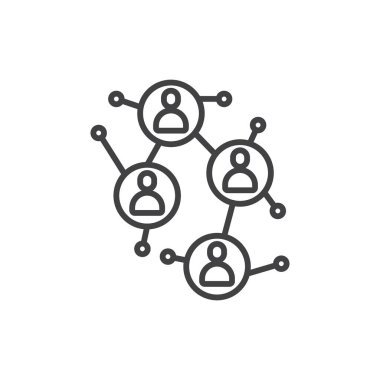 Sosyal ağ simgesi seti. topluluk bağlantısı vektör sembolü. Genel bağlantı işareti. globle ağ simgesi.