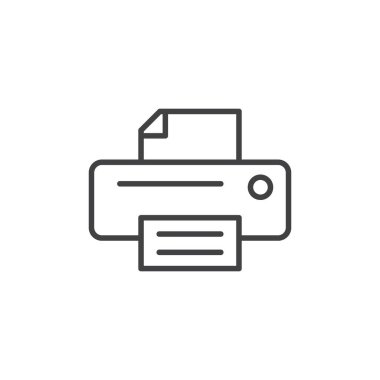 Yazdırma simgesi seti. Basit ofis yazıcı vektör sembolü. Yazdır düğmesi. yazdırma makinesi resim grafiği.