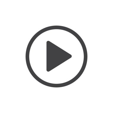 Simge setini oynat. Video oynatma düğmesi vektör sembolü. ses ortamının düğmelerini çalmaya başla.
