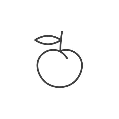 Peach icon set. apricot fruit vector symbol. butt sign in black filled and outlined style.