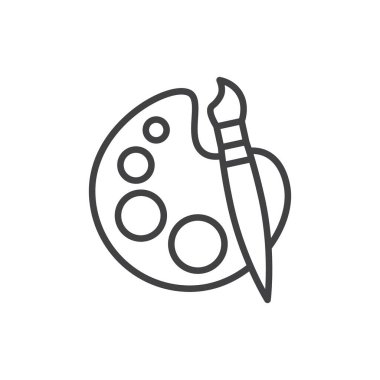 Palet simgesi seti. Sanatçı palet vektör sembolünü boyuyor. ressam suluboya palet piktogramı siyah doldurulmuş ve özet biçimli.