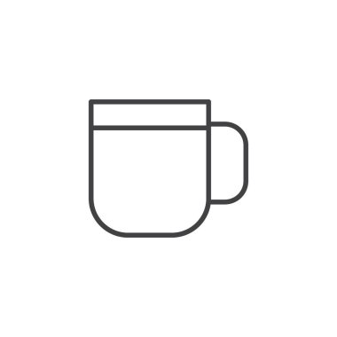 Sabıka simgesi seti. espresso kahve fincanı vektör sembolü siyah doldurulmuş ve ana hatlarıyla çizilmiş.