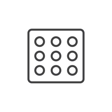 Menü noktaları simgesi seti. daha fazla uygulama vektör sembolü.