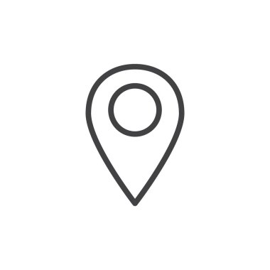 Harita işaretleme simgesi seti. GPS konum pin vektör sembolü. Konum belirteç işareti. tam nokta hedef konum simgesi.