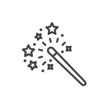 Sihirli değnek ikonu seti. sihirli değnek aracı düğmesi.