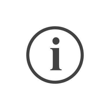 Bilgi simgesi ayarlandı. Vektör sembolünü bilgilendir. Düğme. faq işareti.