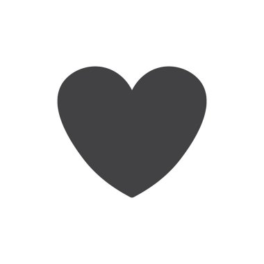 Kalp ikonu ayarlandı. Aşk vektörü sembolü. Sevgililer Günü ya da düğün kutlaması kalp işareti.