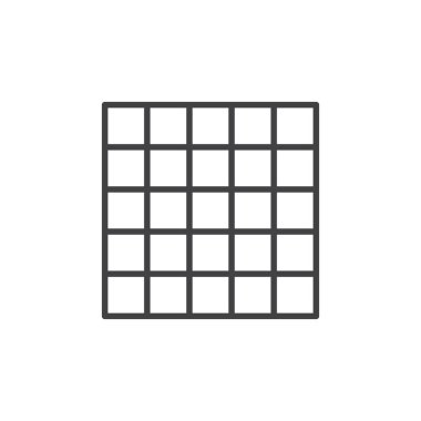 Izgara simgesi ayarlandı. Siyah doldurulmuş ve çizilmiş biçimdeki koordinat vektör sembolü.