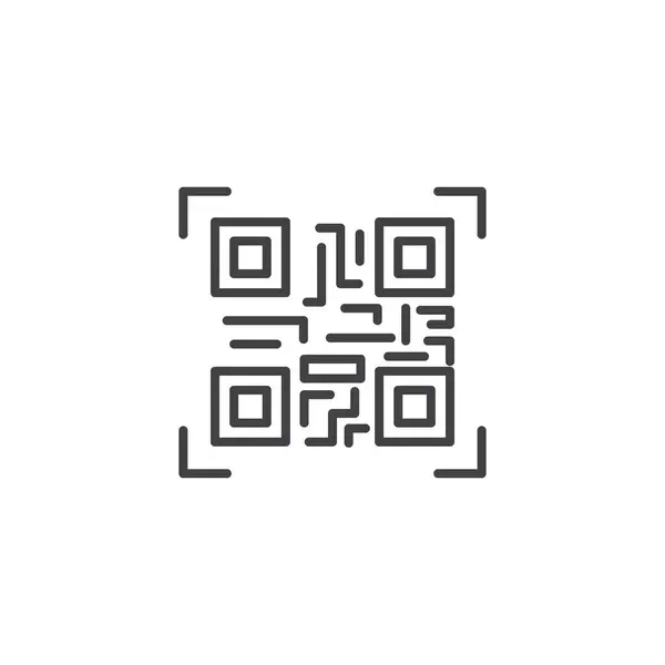 QR kod simgesi ayarlandı. qrcode pictogram 'ı siyah doldurulmuş ve özet biçimle tara.