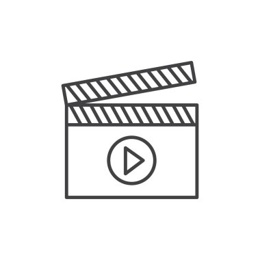 Film ikonu seti. Video klip vektör sembolü. film resim grafiği.