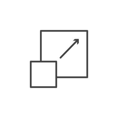 Simge setini genişlet. Ekran tam ekran veya ekran düğmesi vektör sembolünü büyüt. Kocaman bir pencere levhası uzatın. Ekran genişleme düğmesi siyah doldurulmuş ve özet biçimi.