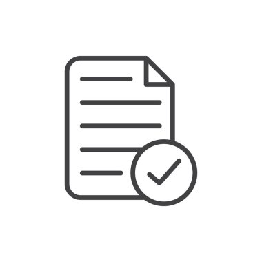 Belge kabul simgesi seti. Tik işaretli kontrat kağıtlarını kontrol ettim. Kredi onaylı evrak ikonu. Geçerli sipariş faturası.