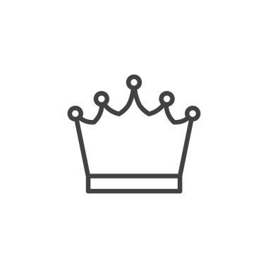 Taç simgesi hazır. Kraliyet kralı ya da kraliçe lüks miras vektör sembolü. Kraliyet VIP üyelik programı. Siyah doldurulmuş ve özet biçimli premium içerik işareti.