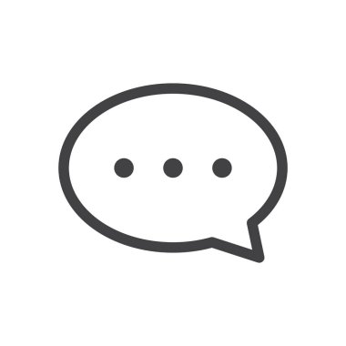 Yorum simgesi ayarlandı. Konuşma mesajı kabarcık vektör sembolü. Geri bildirim işareti. konuşma işareti.