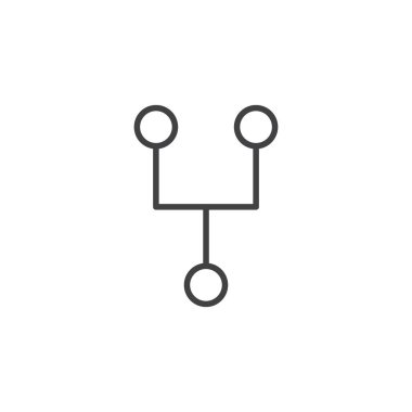 Kod şubesi simgesi ayarlandı. veri talep vektör sembolünü birleştir. güzergah kodu işareti doldurulmuş ve özetlenmiş biçim.