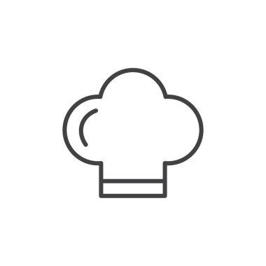 Şef şapka simgesi seti. Başlık vektör sembolünü siyah doldurulmuş ve özetlenmiş şekilde pişir.