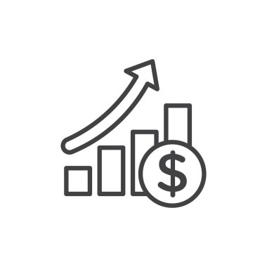 Sohbet oku ikon büyütme seti. İş kar vektörü sembolünü arttırır. yüksek satış grafiği işareti.