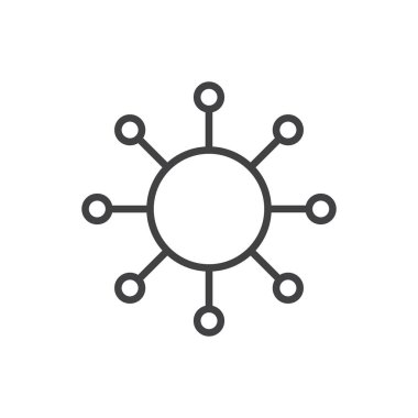 Merkezileştirilmiş simge seti. kurumsal veri merkezi vektör sembolü. Müşteri merkezli yaklaşım işareti. Orta nokta piktogramı. istemci odaklama stratejisi simgesi siyah doldurulmuş ve özet biçimi.