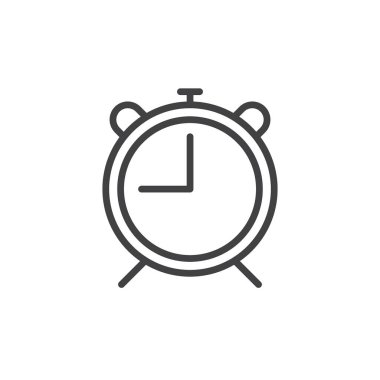 Alarm saat simgesi ayarlandı. Zaman çizelgesi vektör sembolü. Hatırlatma uyarısı eski saat işareti.