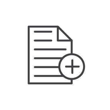 Belge simgesi seti ekle. yeni dosya ya da sayfa vektör sembolünü siyah doldurulmuş ve özetlenmiş biçimle ekle.